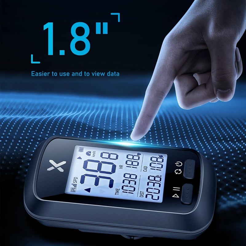 Xoss G+ Wireless Bike Computer, GPS Cycling Speedometer and Odometer with Bluetooth and ANT+, Bicycle Accessories with LCD Display, Waterproof MTB Tracker Fits All Bikes - Image 5